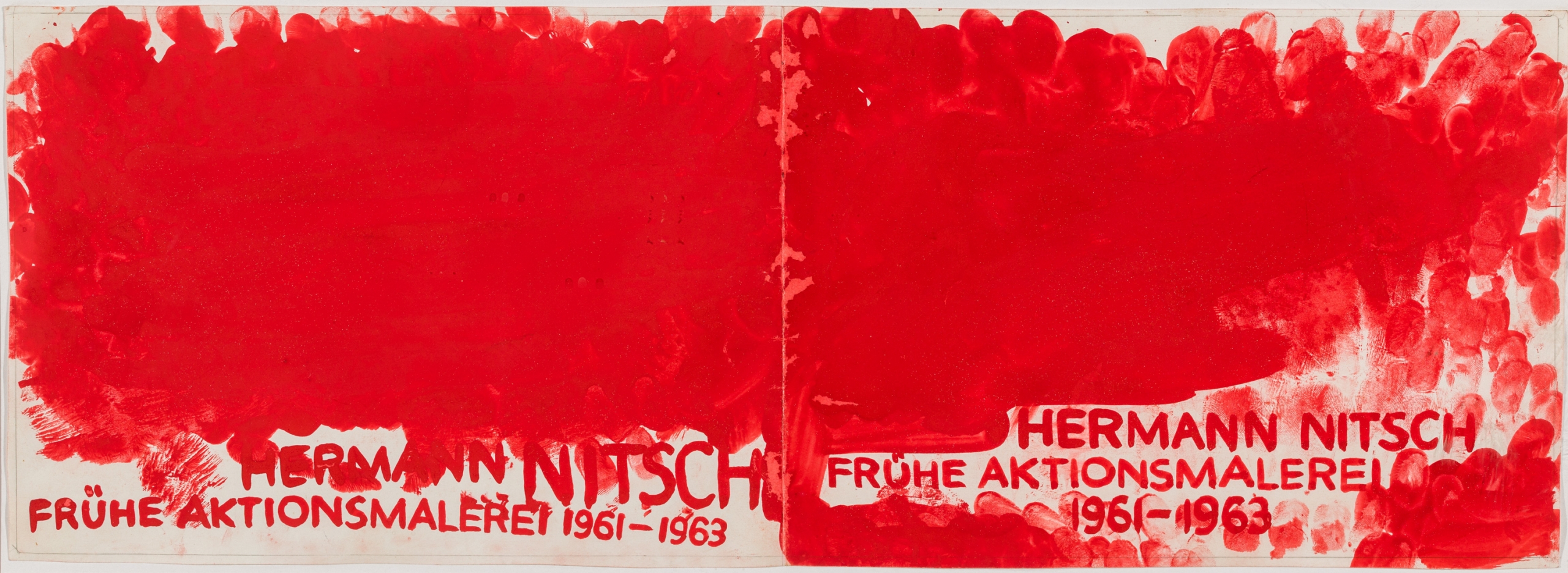 Hermann Nitsch, Ohne Titel (2 Entwürfe für "HERMANN NITSCH FRÜHE AKTIONSMALEREI 1961-1963") / untitled (2 studies)