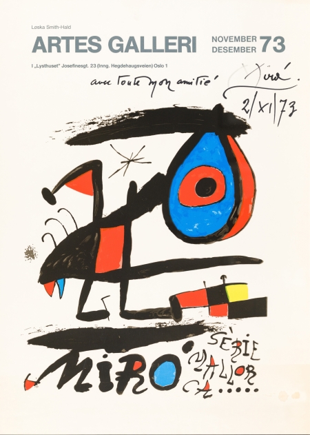 Joàn Miró, Sèrie Mallorca - Ausstellungsplakat (Artes Galleri, Oslo 1973)