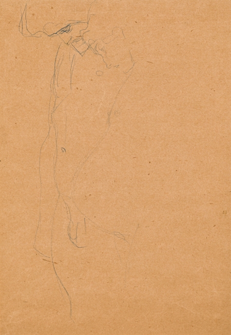 Gustav Klimt, Schwangere mit Mann  (im Umriss angedeutetete Studie zu Werk "Hoffnung I")