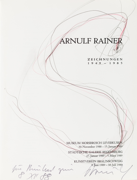 Arnulf Rainer, Konvolut aus 23 Büchern und Katalogen, zwei davon handbemalt