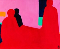 Robert Hammerstiel, Nacht im rosa Zimmer (Interieur Rot)