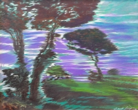 Ernst Fuchs, Landschaft im Gewittersturm