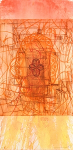 Hermann Nitsch, Ohne Titel (Gelb-Orange)