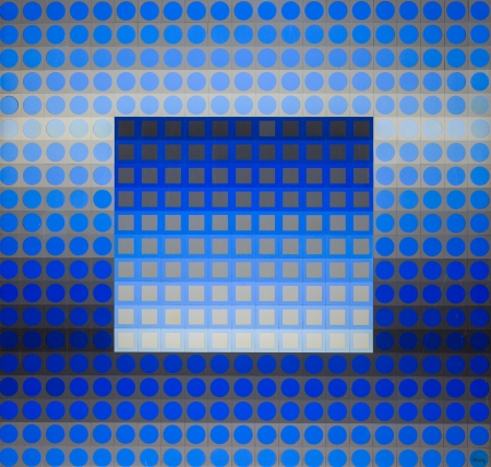 Victor Vasarely, ZETT I. GREY/BLUE